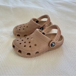 Toddler Pink Glitter Crocs size 10